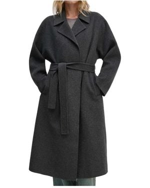 Calvin Klein Belted Coats - Black