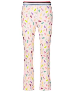 Marc Cain Pantalones De Verano Con Estampado De Hielo Frederica, Mujer, Talla - Rosa