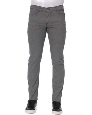 Trussardi Elegante graue baumwollmischhose