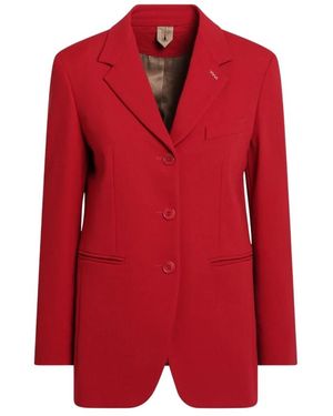Max Mara Jassen ,Rood ,Wol Wool Cady Blazer