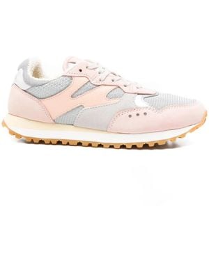 Woolrich Schoenen ,Roze ,Leer Logo Sneakers - Wit