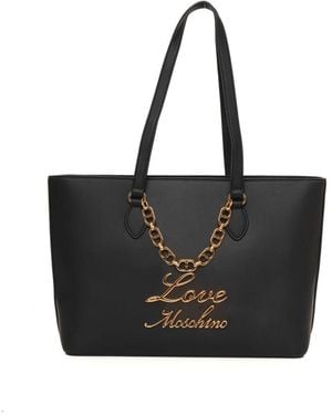 Love Moschino Tote Bags - Zwart