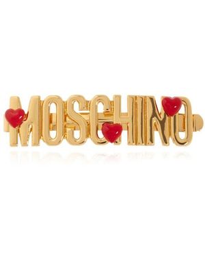 Moschino Metall Haarspange - Pink