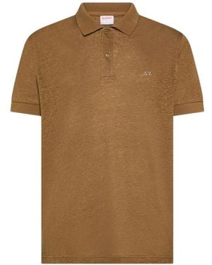 Sun 68 Polo Shirts - Brown