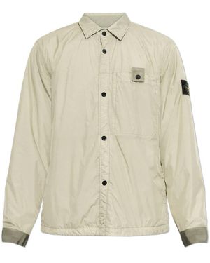 Stone Island Jassen ,Lichtgewicht Jack Met Kraag - Naturel