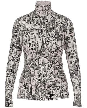 Marc Cain Long Sleeve Tops - Grijs