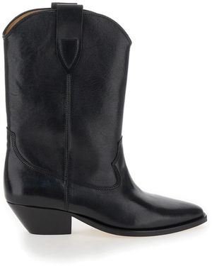 Isabel Marant Schoenen ,Zwart ,Leer Duerto Enkellaarsjes