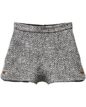 Versace Bouclé Wol Shorts - Grijs