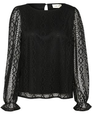 Cream Blouses - Black