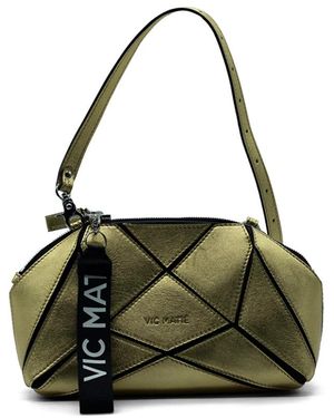 Vic Matié Chloe Clutch Mit Goldenem Patch - Grün