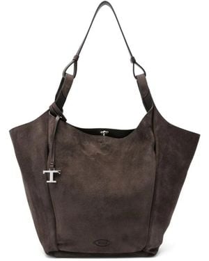 Tod's Wildleder Tote Tasche - Braun