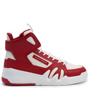 Giuseppe Zanotti Rote ledersneaker
