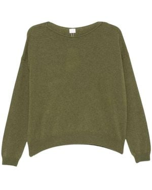 C.T.Plage Rundhals-Pullover Mit Langen Ärmeln - Grün