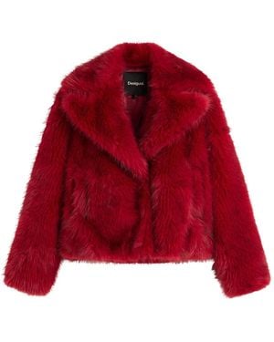 Desigual Faux Fur & Shearling Jackets - Rosso