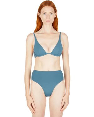 Ziah Plunge bikini top - Blau