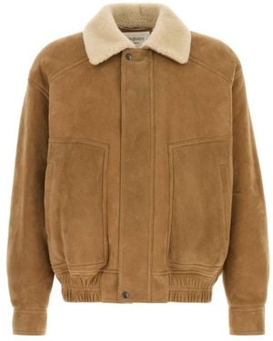 Saint Laurent Blouson Met Aviatorkraag - Bruin