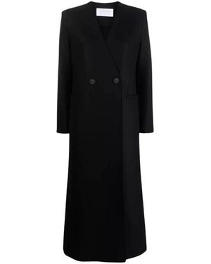 Harris Wharf London Double-Breasted Coats - Black
