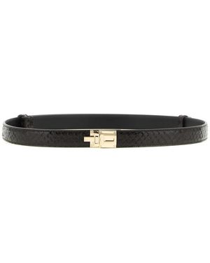 Tom Ford Bedruckter Python-Gürtel - Schwarz