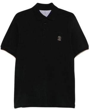 Brunello Cucinelli Katoenen Piqué Polo - Zwart
