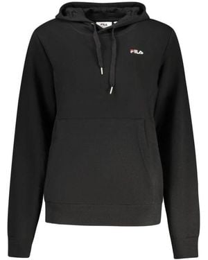 Fila Hoodies & Sweatvesten ,Zwart ,Katoen Lierna Hooded Sweatshirt