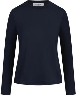 Gran Sasso Tops ,Blauw ,Katoen Maglia Girocollo