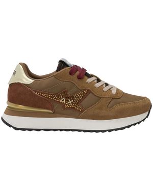Sun 68 Schoenen ,Bruin ,Stargirl Strass Logo