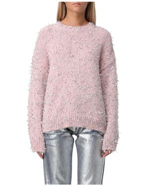 MSGM Round-Neck Knitwear - Rosso
