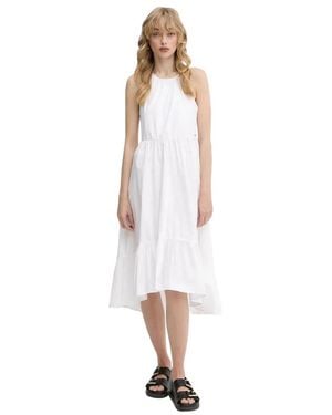 ARMANI EXCHANGE Asv Baumwoll-Rüschen-Midikleid - Weiß