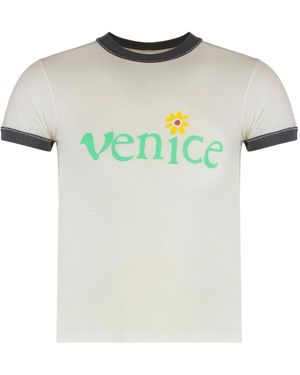 ERL T-Shirt Mit Rundhalsausschnitt - Weiß