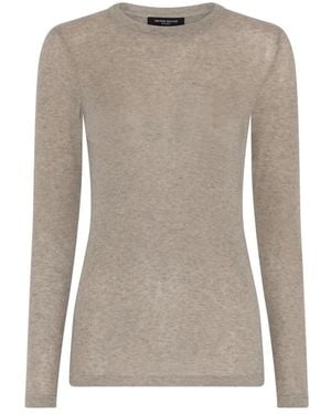 Bruuns Bazaar Tops ,Grijs ,Wol T-Shirt Met Rolkraag En Lange Mouwen