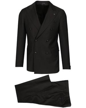 Tagliatore Double Breasted Suits - Negro