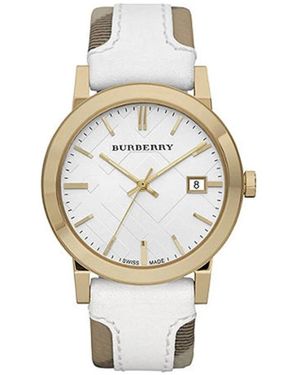 Burberry Accessoires ,Wit ,Leer Bu 9015 Horloge - Metallic