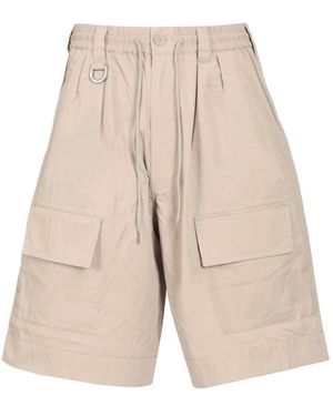 Y-3 Wide Leg Shorts - Naturel