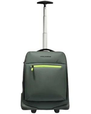 Piquadro Koffers ,Groen ,Polyester C2Ow Convertible Rolrugzak Met Wielen