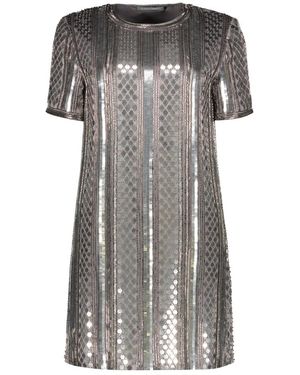 Alberta Ferretti Sequin Mini-Dress - Grey