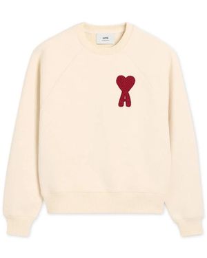Ami Paris Hoodies & Sweatvesten ,Katoen Ami De Coeur Sweatshirt - Wit