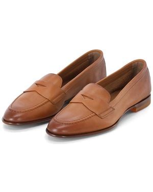 Santoni Loafer Aus Leder - Braun