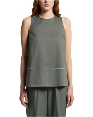 Peserico Sleeveless Tops - Gray