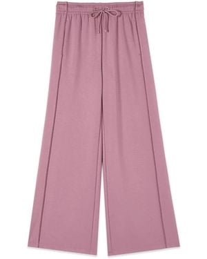 Oltre Broeken ,Roze ,Polyester Wijde Joggers Met Paspel - Paars
