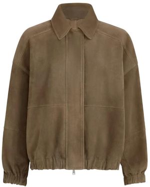 Brunello Cucinelli Couture Suède Jas - Groen