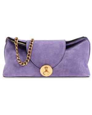Versace Tassen ,Paars ,Leer Vivian Suede Clutch