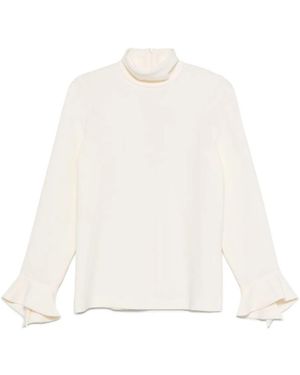 Alberto Biani Ivoorshirt Met Klokmouwen - Wit