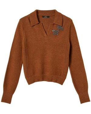 Twinset V-Neck Knitwear - Marrón