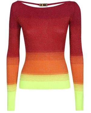 Gcds Round-Neck Knitwear - Rojo