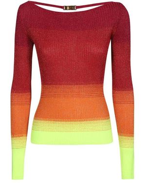 Gcds Round-Neck Knitwear - Rosso