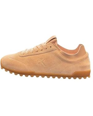 Calvin Klein Schoenen ,Suède Low Profile Run Suede Sneakers - Roze