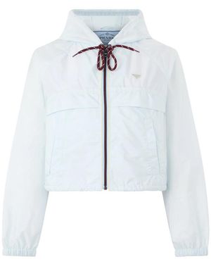Prada Jassen ,Wit ,Nylon Lichtgewicht Re-Nylon Jas - Blauw