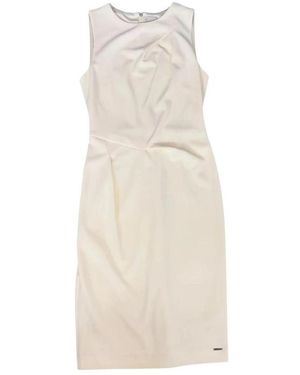 Calvin Klein Kleedjes ,Draped Sleeveless Dress - Naturel