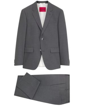 HUGO Single Breasted Suits - Gris