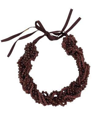 Alysi Pearl Choker Necklace - Braun